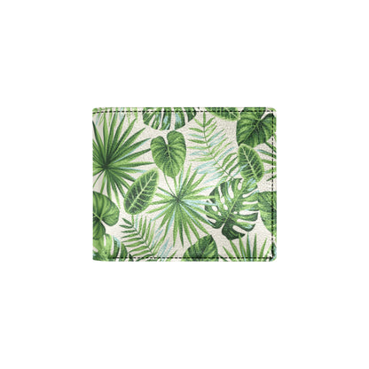 Palm Leaf Pattern Print Design A01 Men's ID Card Wallet
