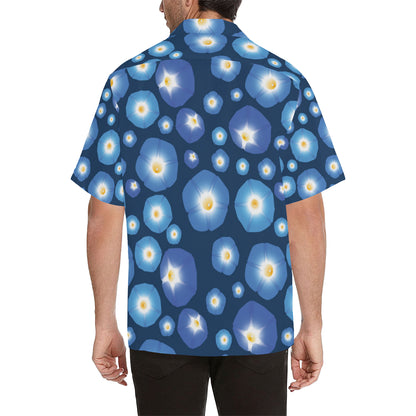 Morning Glory Pattern Print Design 02 Men's Hawaiian Shirt