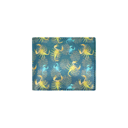 Scorpion Pattern Print Design 02 Men's ID Card Wallet