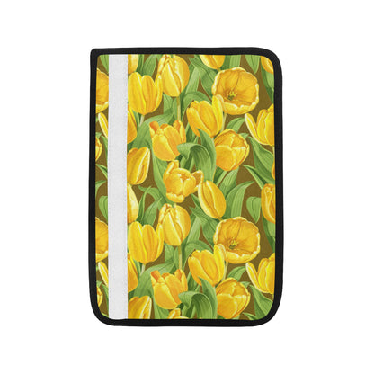 Tulip Yellow Pattern Print Design TP010 Car Seat Belt Cover