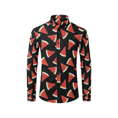 Watermelon Pattern Print Design WM01 Men's Long Sleeve Shirt