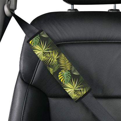 Palm Leaf Pattern Print Design A05 Car Seat Belt Cover