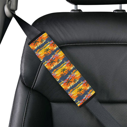 Palm Tree Pattern Print Design PT010 Car Seat Belt Cover