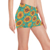 Sunflower Pattern Print Design SF013 Yoga Shorts