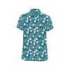 Butterfly Pattern Print Design 012 Men's Short Sleeve Button Up Shirt