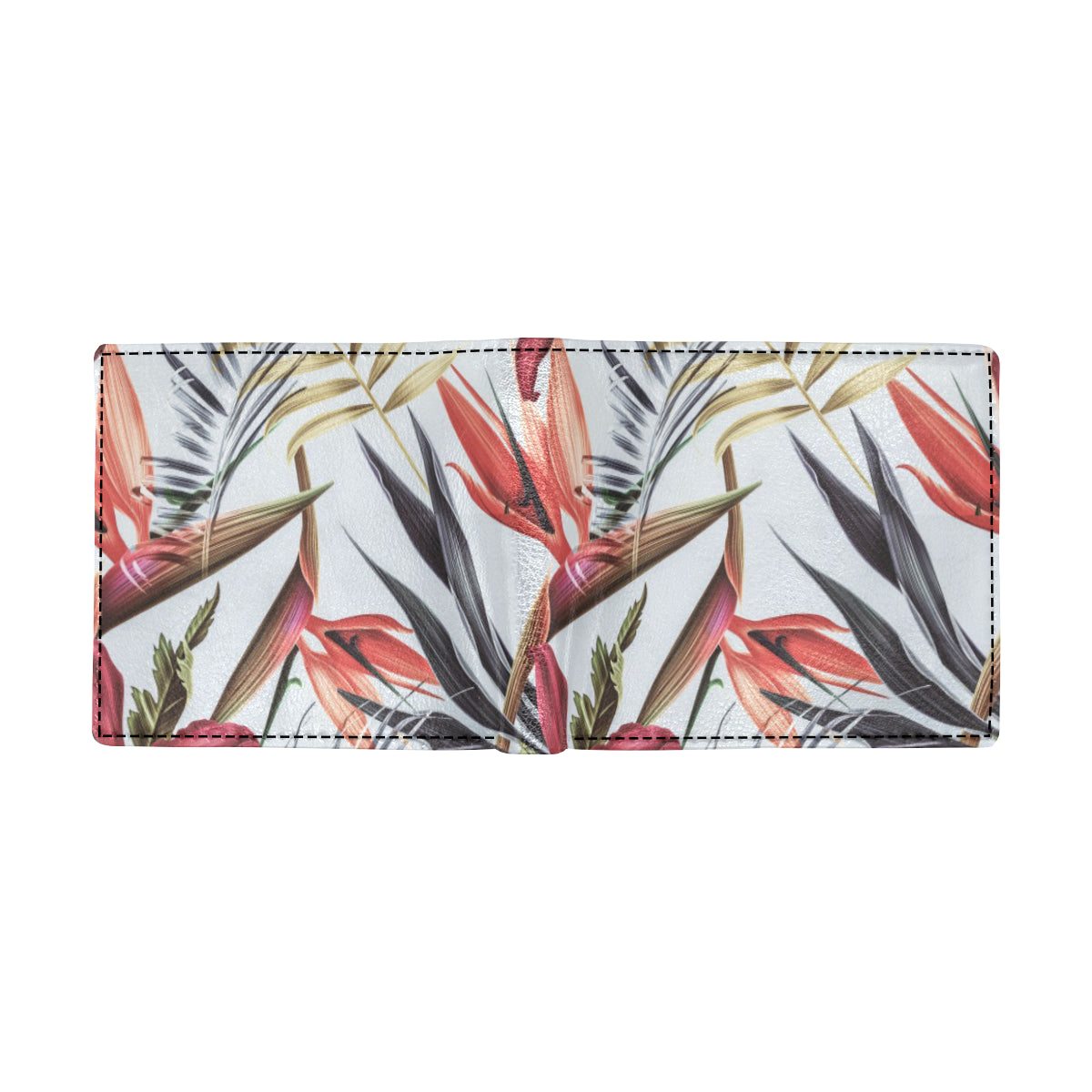 Tropical Flower Pattern Print Design TF021 Men's ID Card Wallet