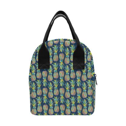 Pineapple Color Art Insulated Lunch Bag