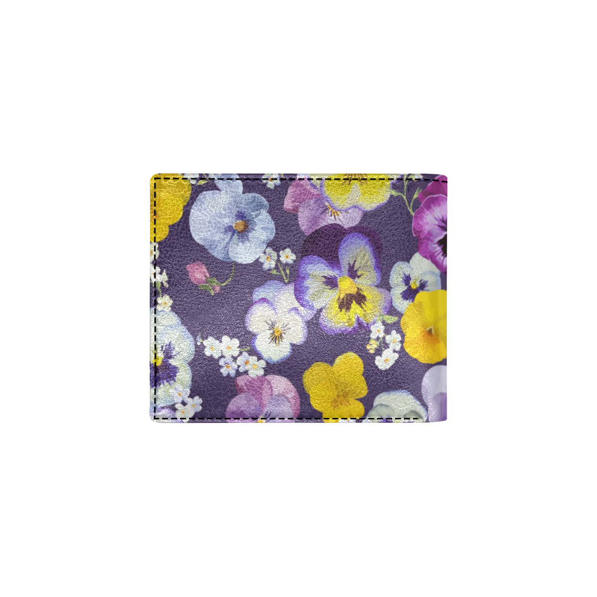Pansy Pattern Print Design PS02 Men's ID Card Wallet