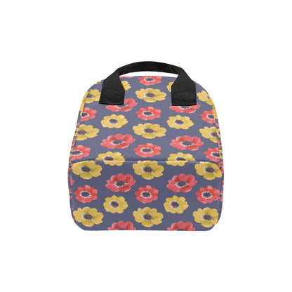 Anemone Pattern Print Design AM010 Insulated Lunch Bag