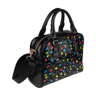 Autism Awareness Pattern Print Design 01 Shoulder Handbag