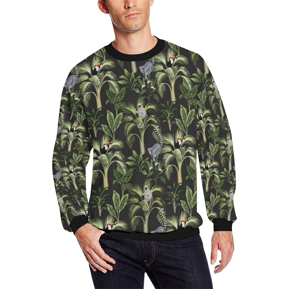 Rainforest Pattern Print Design RF05 Men Long Sleeve Sweatshirt