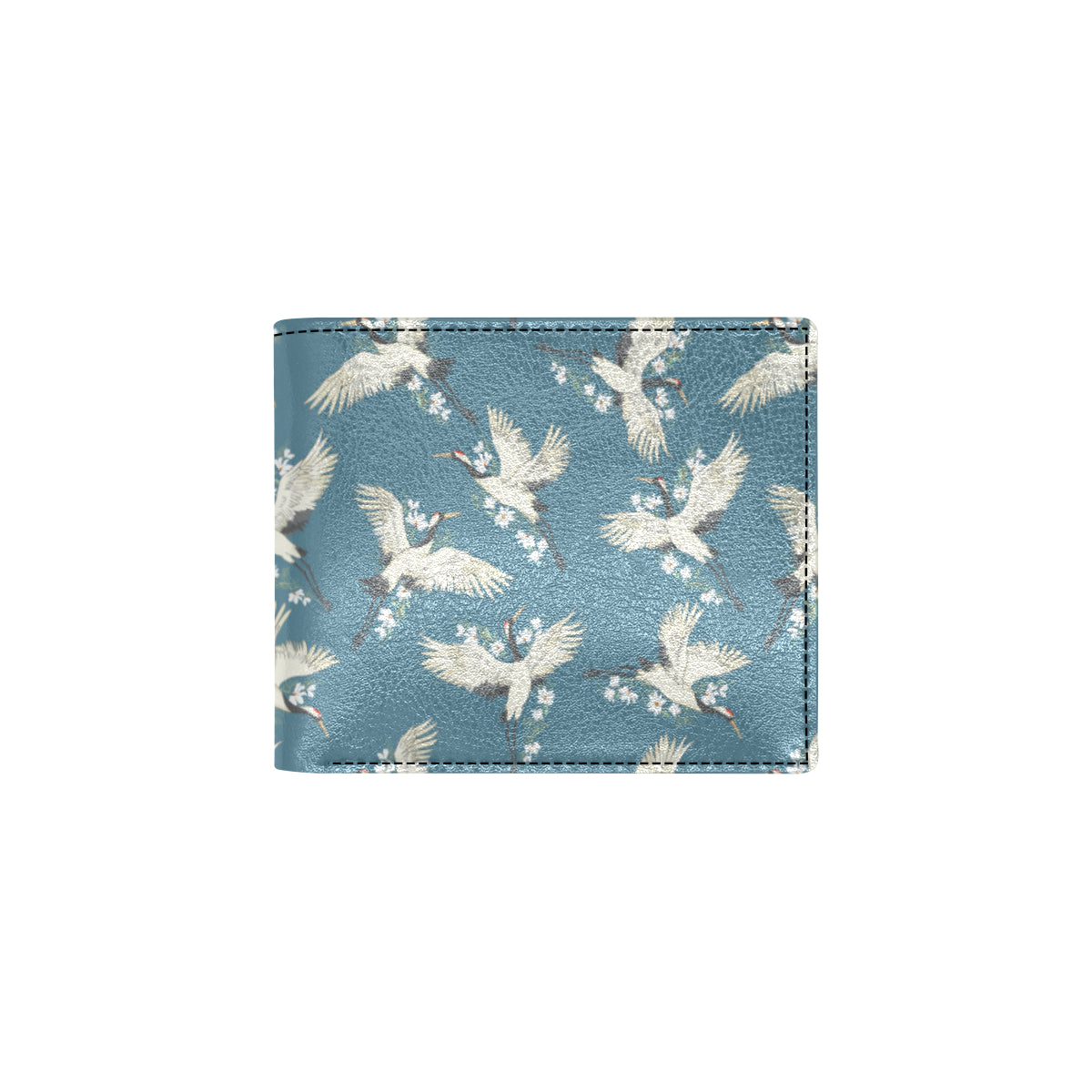 Crane Pattern Print Design 02 Men's ID Card Wallet