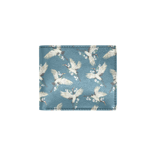 Crane Pattern Print Design 02 Men's ID Card Wallet