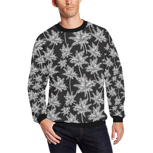 Palm Tree Pattern Print Design PT03 Men Long Sleeve Sweatshirt