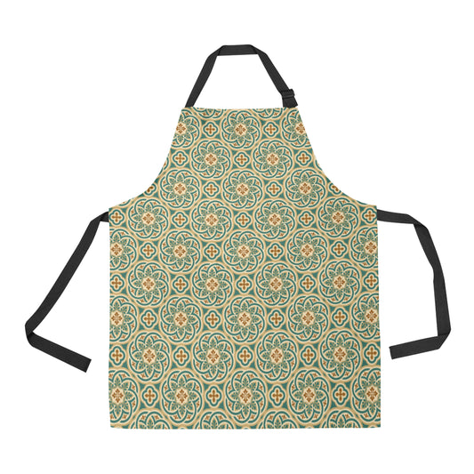 Cross Pattern Print Design 01 Apron with Pocket
