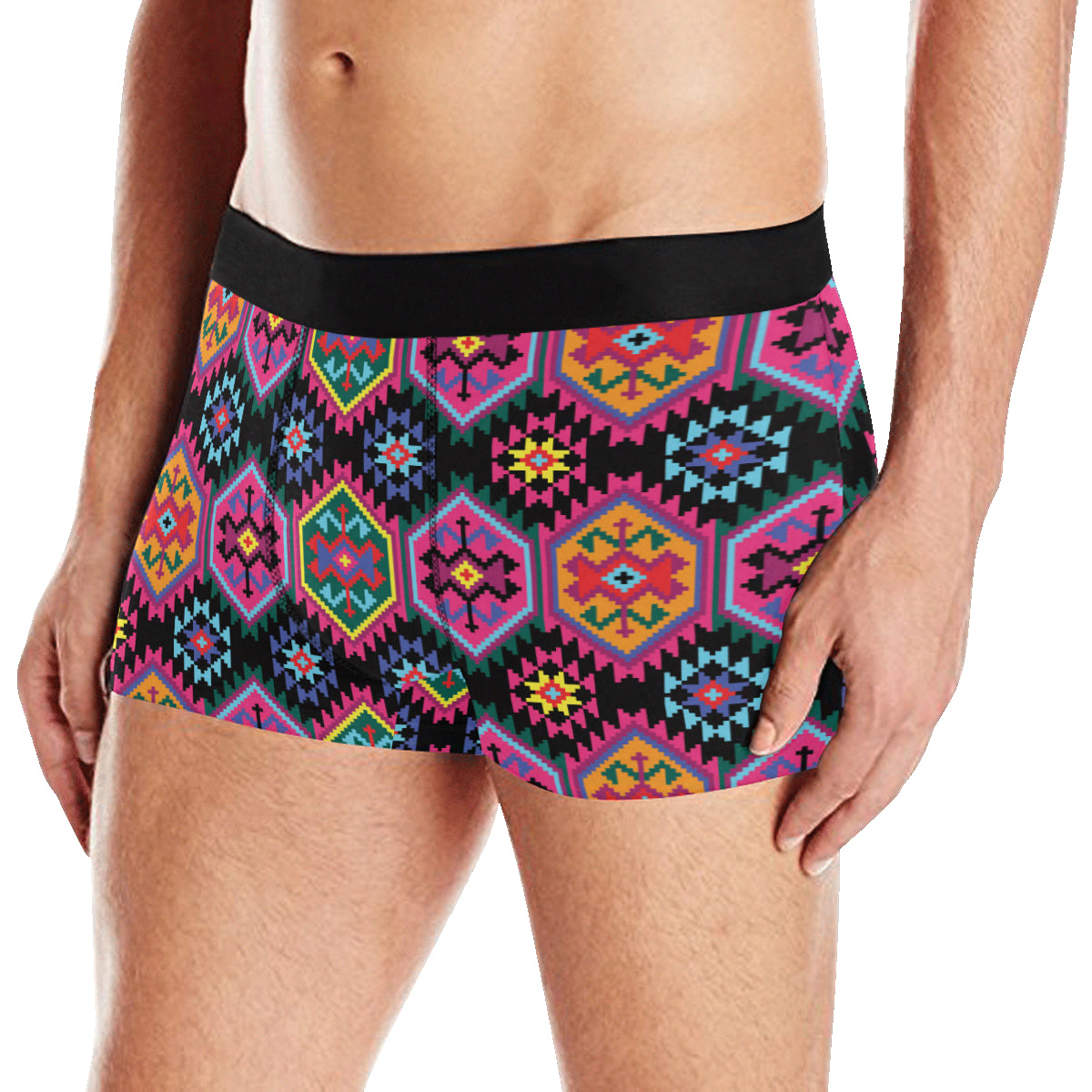 Mexican Pattern Print Design 02 Men's Boxer Briefs