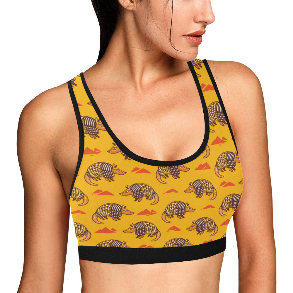 Armadillo Pattern Print Design 03 Sports Bra