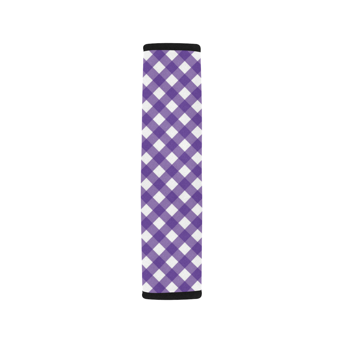 Gingham Purple Pattern Print Design 03 Car Seat Belt Cover