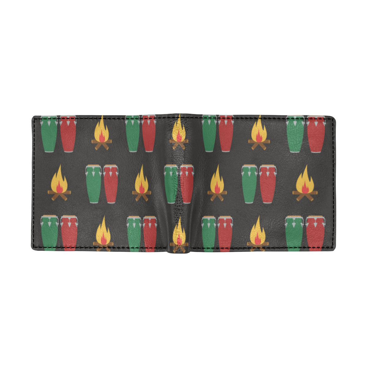 Conga Pattern Print Design 01 Men's ID Card Wallet