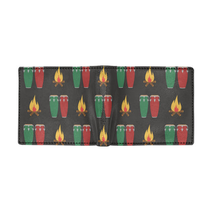 Conga Pattern Print Design 01 Men's ID Card Wallet