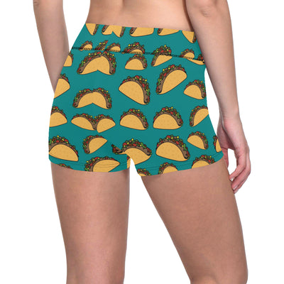 Taco Pattern Print Design TC07 Yoga Shorts