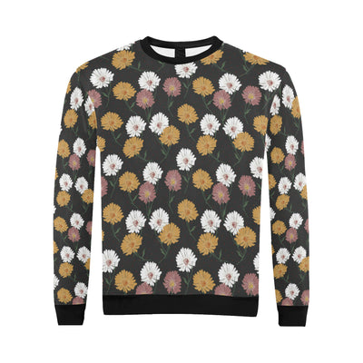 Daisy Pattern Print Design DS04 Men Long Sleeve Sweatshirt