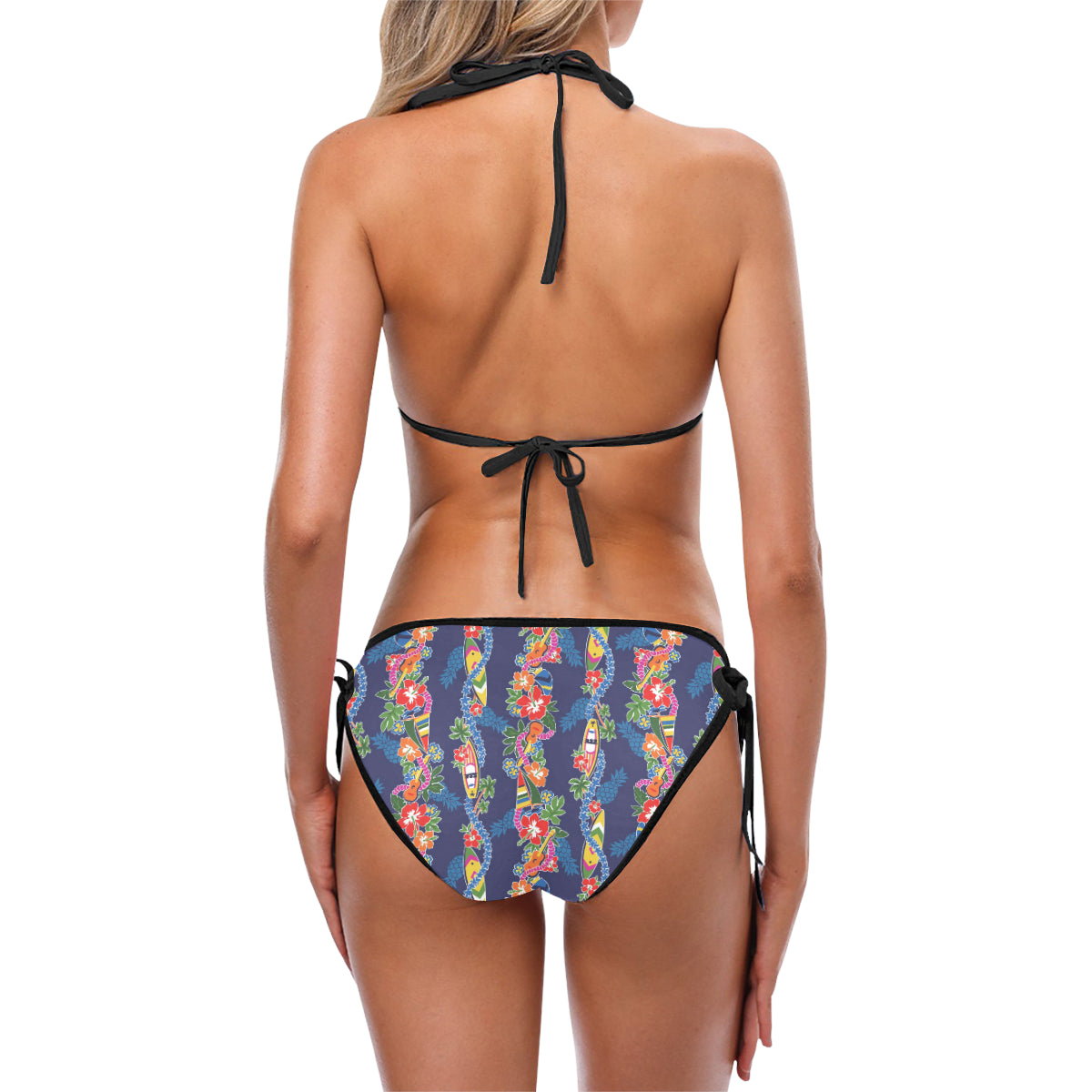 Hawaiian Themed Pattern Print Design H04 Bikini