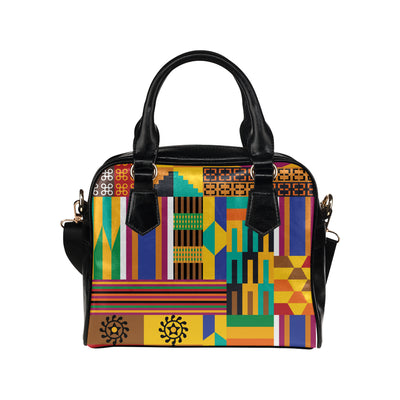 Kente Pattern Print Design 03 Shoulder Handbag