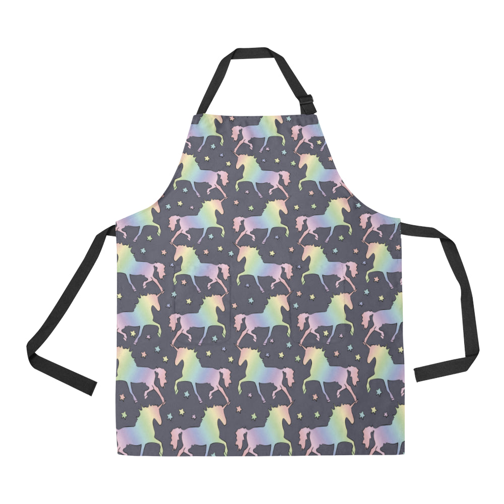 Rainbow Pattern Print Design A05 Apron with Pocket