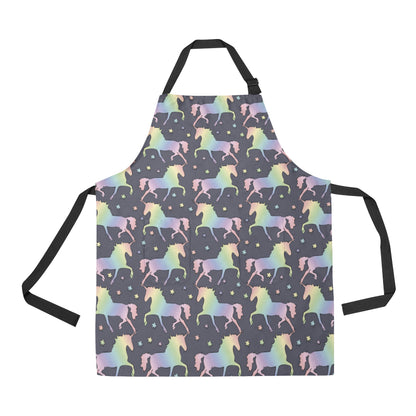 Rainbow Pattern Print Design A05 Apron with Pocket