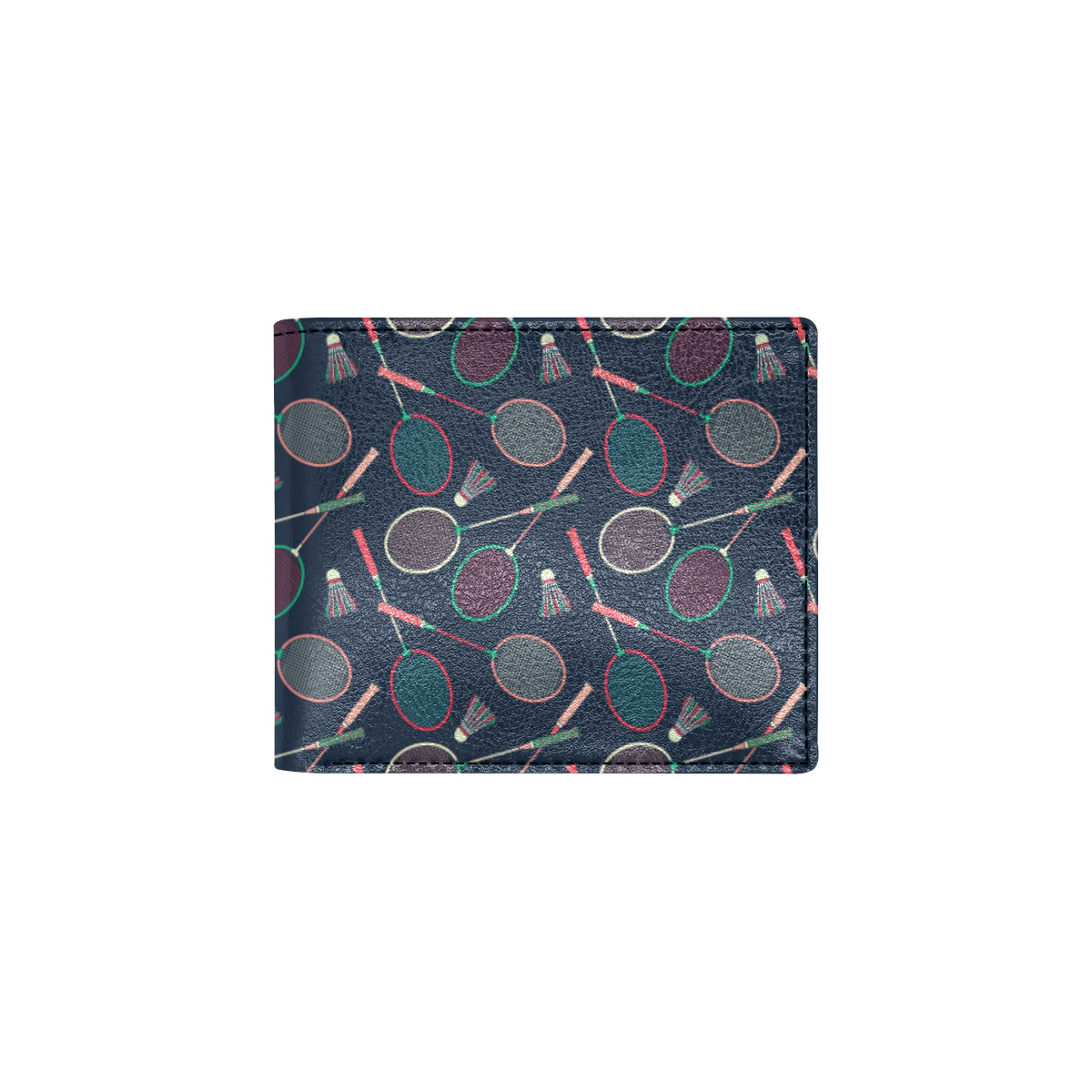 Badminton Pattern Print Design 03 Men's ID Card Wallet