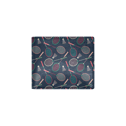 Badminton Pattern Print Design 03 Men's ID Card Wallet