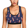 Nautical Pattern Print Design A03 Sports Bra