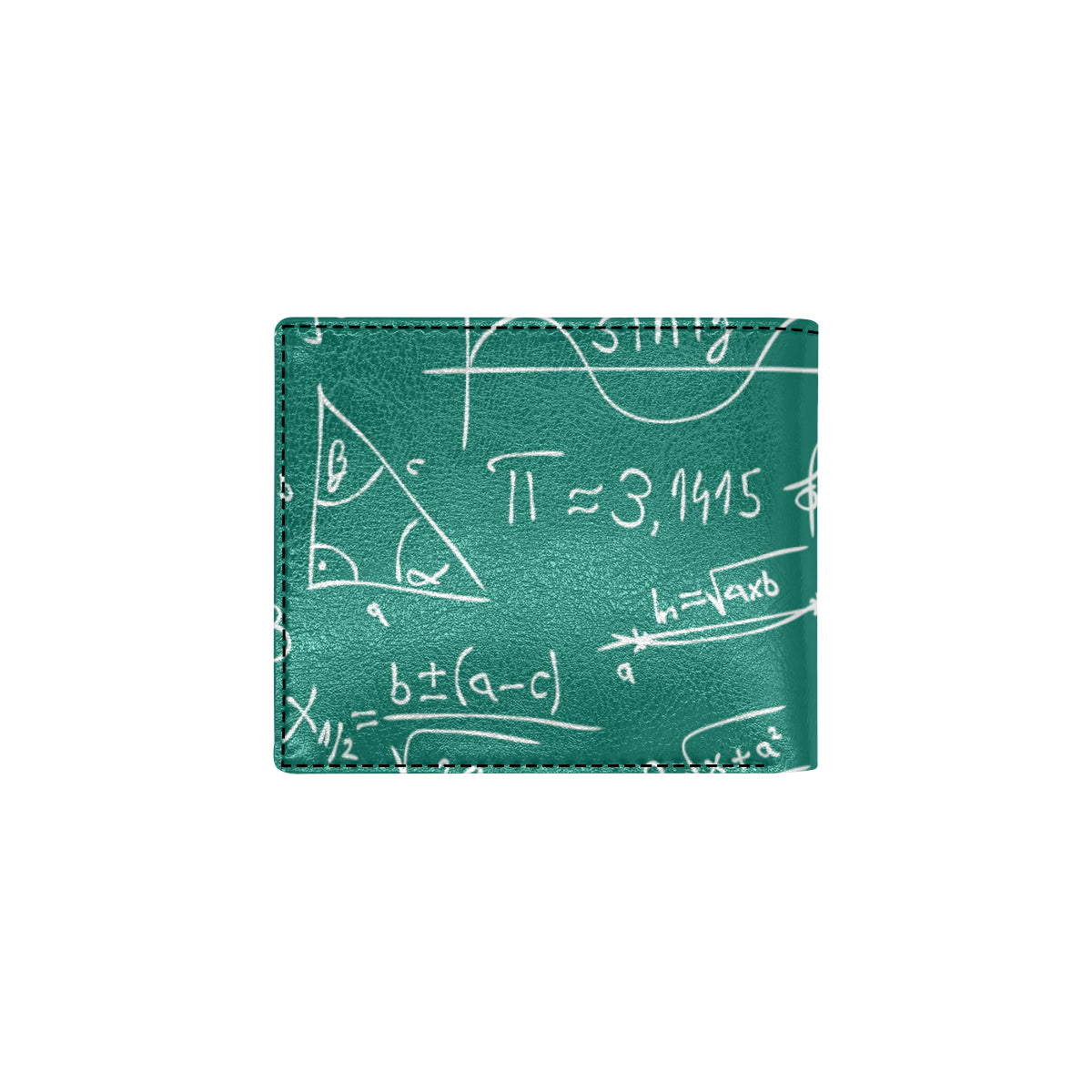 Math Pattern Print Design 01 Men's ID Card Wallet
