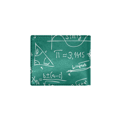 Math Pattern Print Design 01 Men's ID Card Wallet