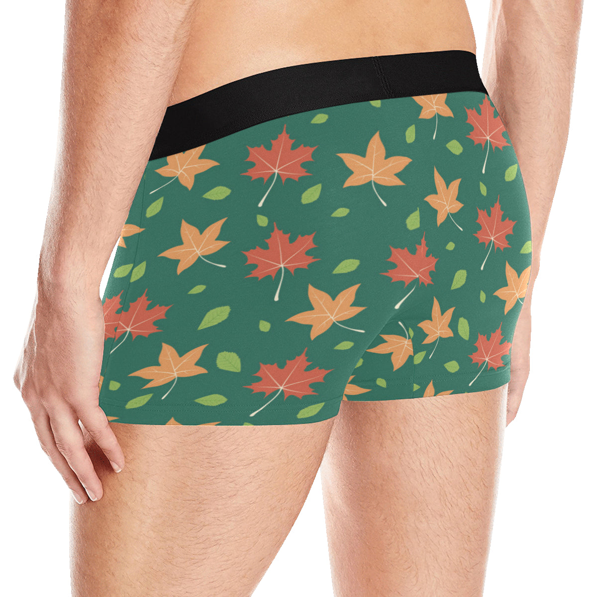 Maple Leaf Pattern Print Design 04 Men's Boxer Briefs
