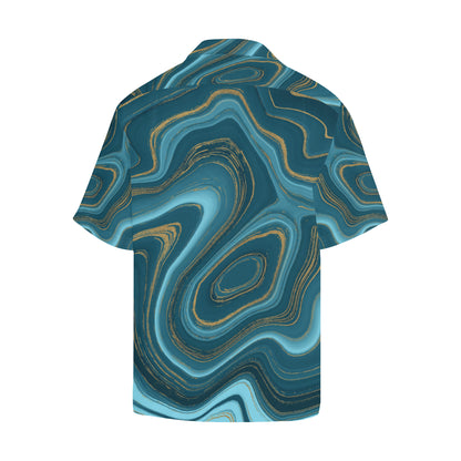 Liquid Pattern Print Design 04 Men's Hawaiian Shirt