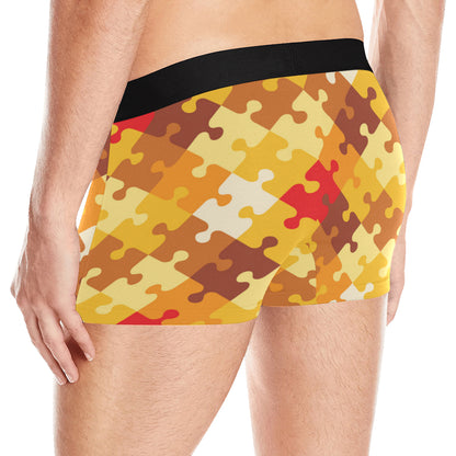 Puzzle Pattern Print Design A01 Men's Boxer Briefs