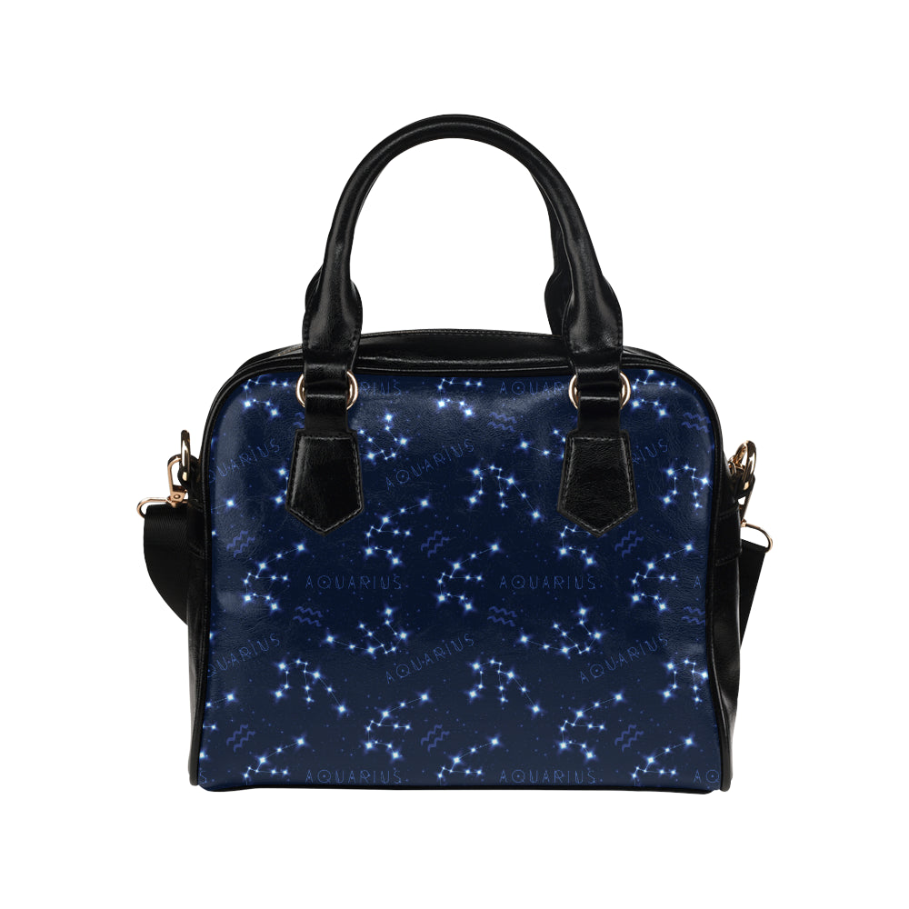 Aquarius Zodiac Pattern Print Design 02 Shoulder Handbag