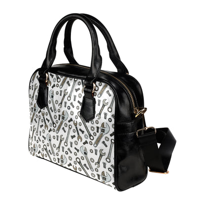 Mechanic Pattern Print Design 03 Shoulder Handbag