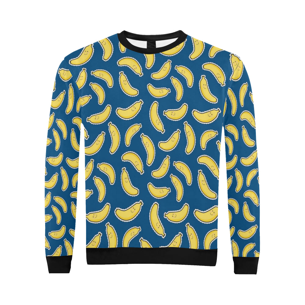 Banana Pattern Print Design BA03 Men Long Sleeve Sweatshirt