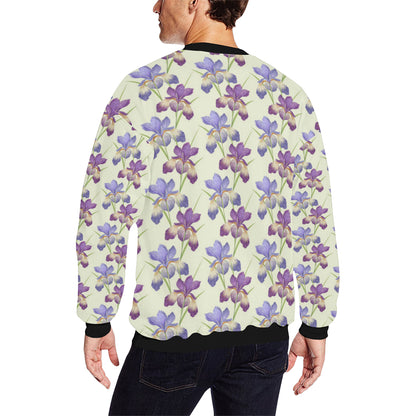 Iris Pattern Print Design IR08 Men Long Sleeve Sweatshirt
