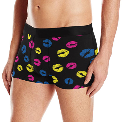 Lip Neon Color Pattern Print Design 01 Men's Boxer Briefs
