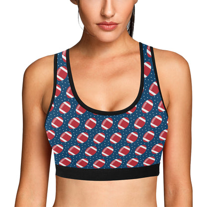 American Football Star Design Pattern Sports Bra