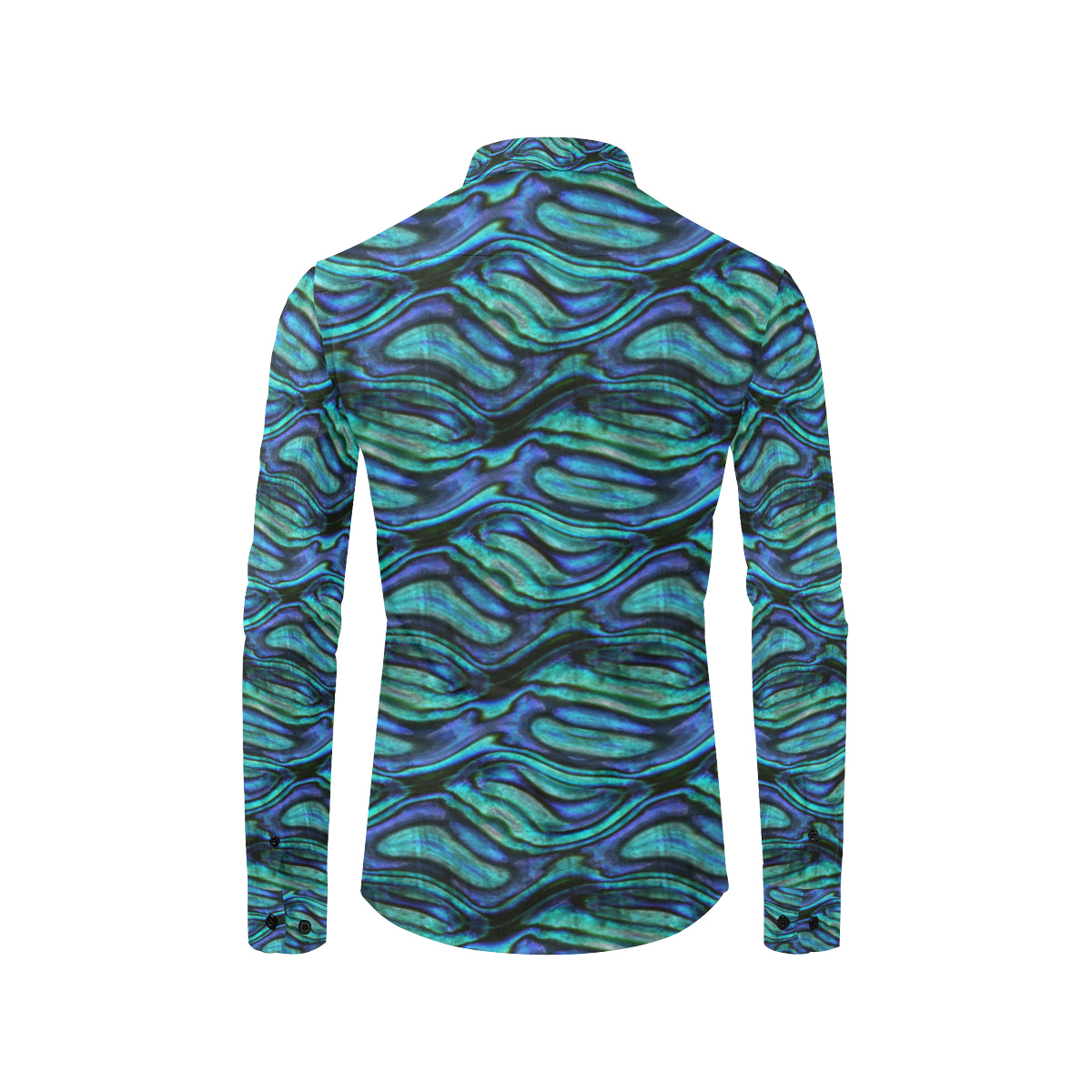 Abalone Pattern Print Design 02 Men's Long Sleeve Shirt