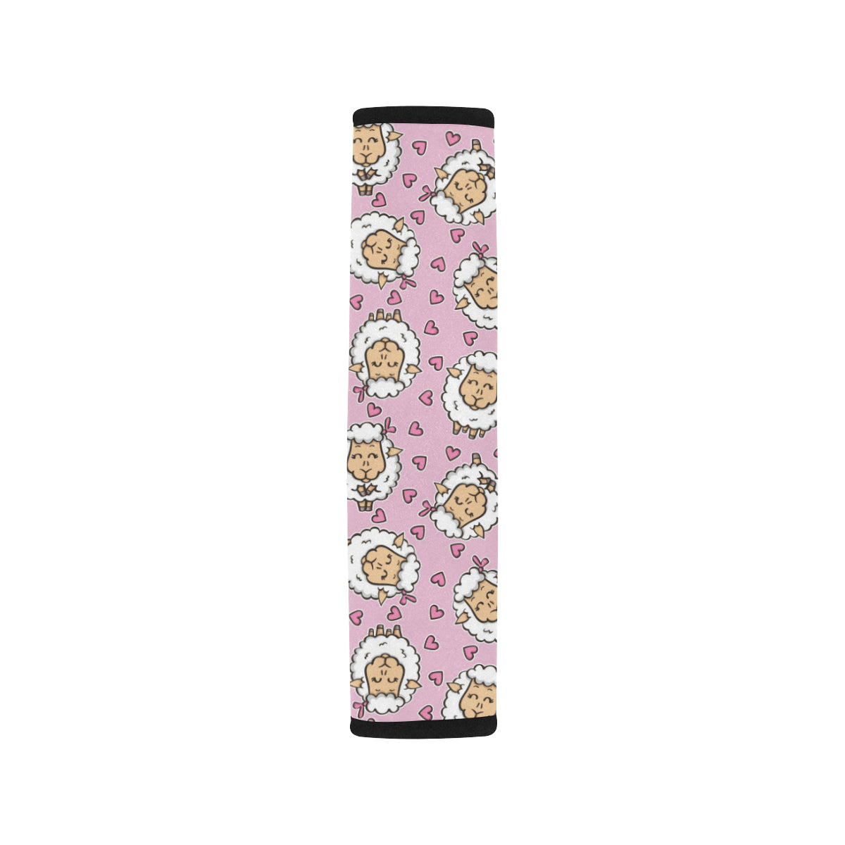 Sheep Cute Pattern Print Design 01 Car Seat Belt Cover
