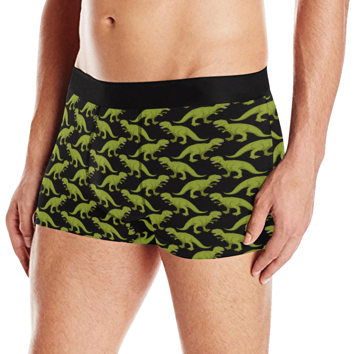 T Rex Pattern Print Design A02 Men's Boxer Briefs