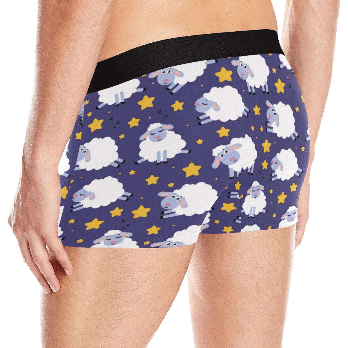 Sheep Pattern Print Design 03 Men's Boxer Briefs