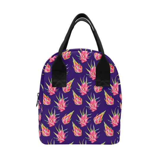 Dragonfruit Pattern Print Design DF02 Insulated Lunch Bag