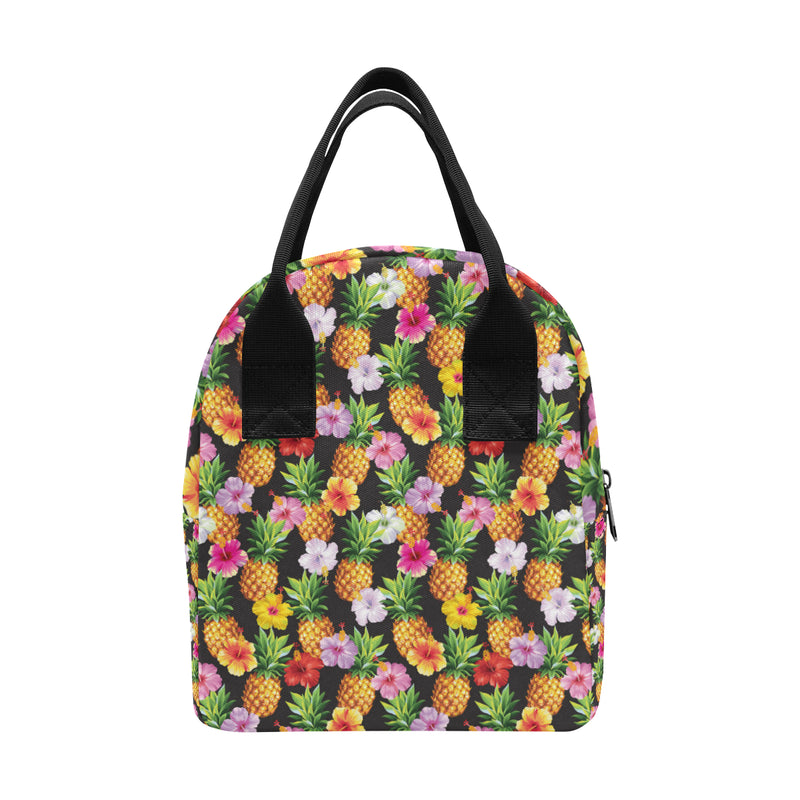 Pineapple Hibiscus Insulated Lunch Bag